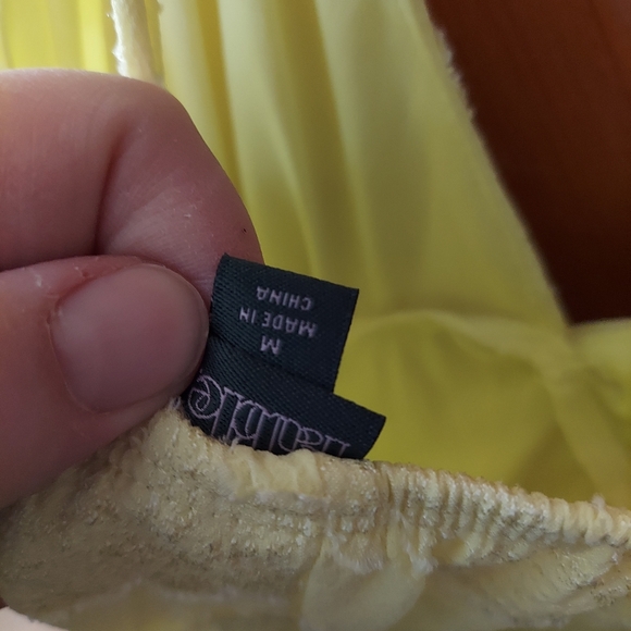 Women's Triangle Cup Tiered Mini Skater Dress - Wild Fable™ Lemon Yellow - Picture 6 of 8